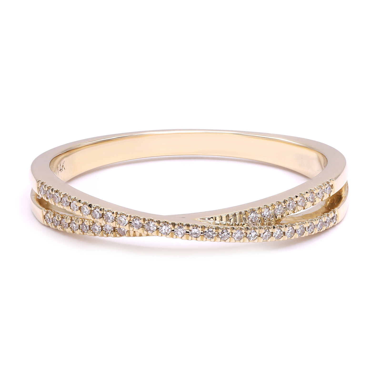 True Pave Diamond Twist Ring
