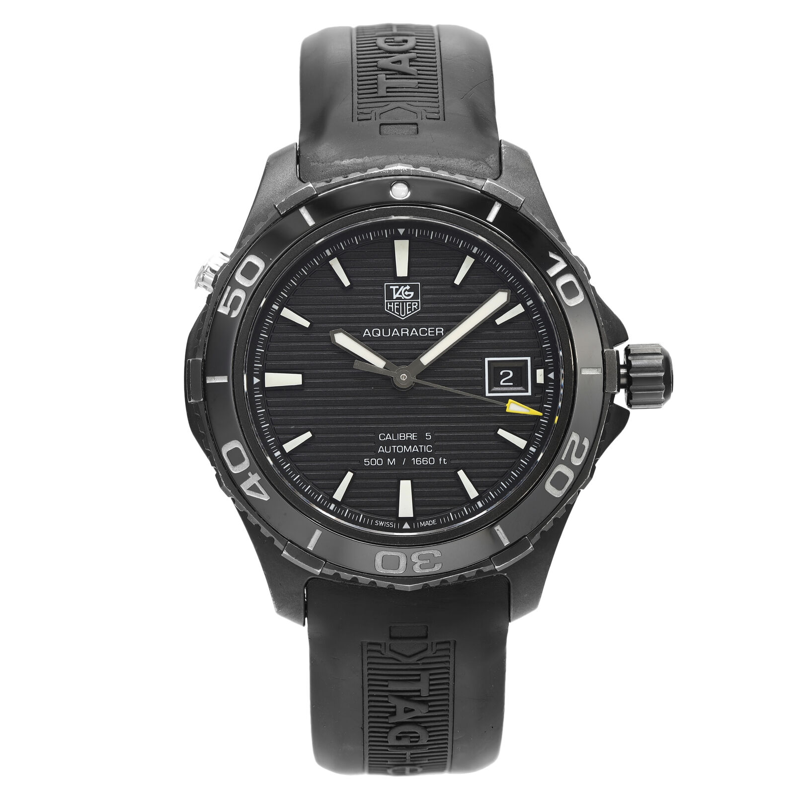 TAG Heuer Aquaracer Titanium Ceramic Black Dial Mens Watch