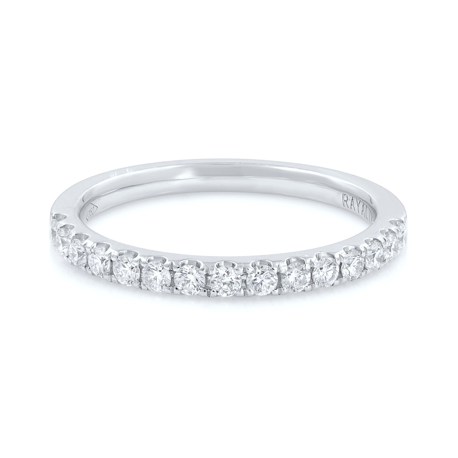 True Scoop Pave Diamond Wedding Band 18K White Gold 0.28cttw