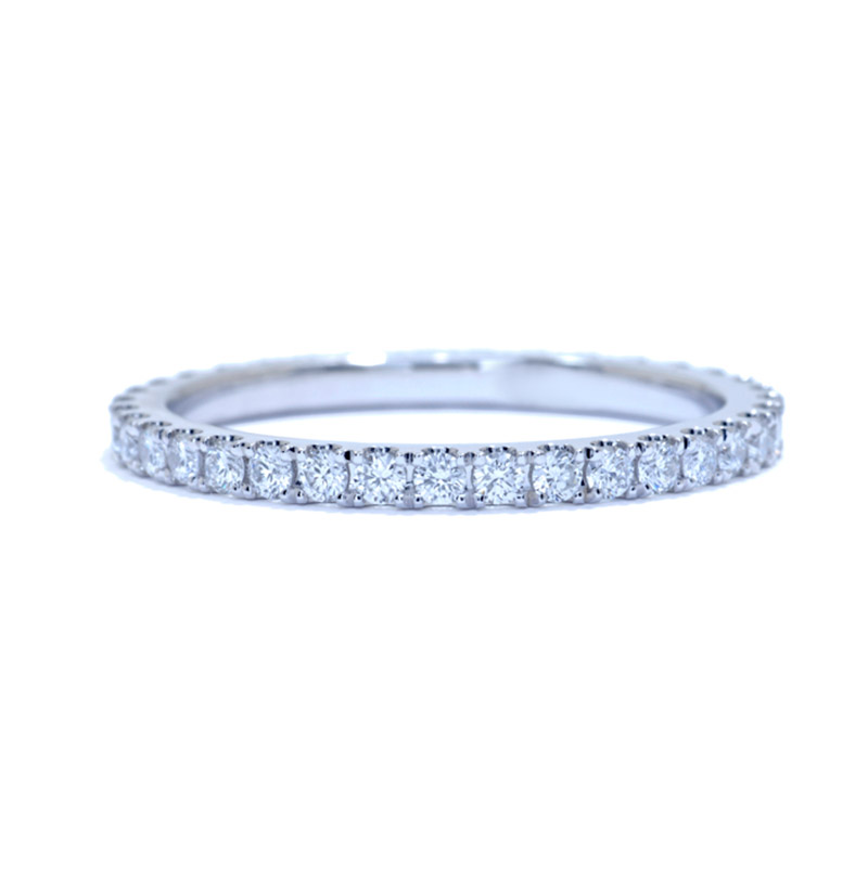 True 14K White 3/8 CTW Diamond Eternity Band Size 6