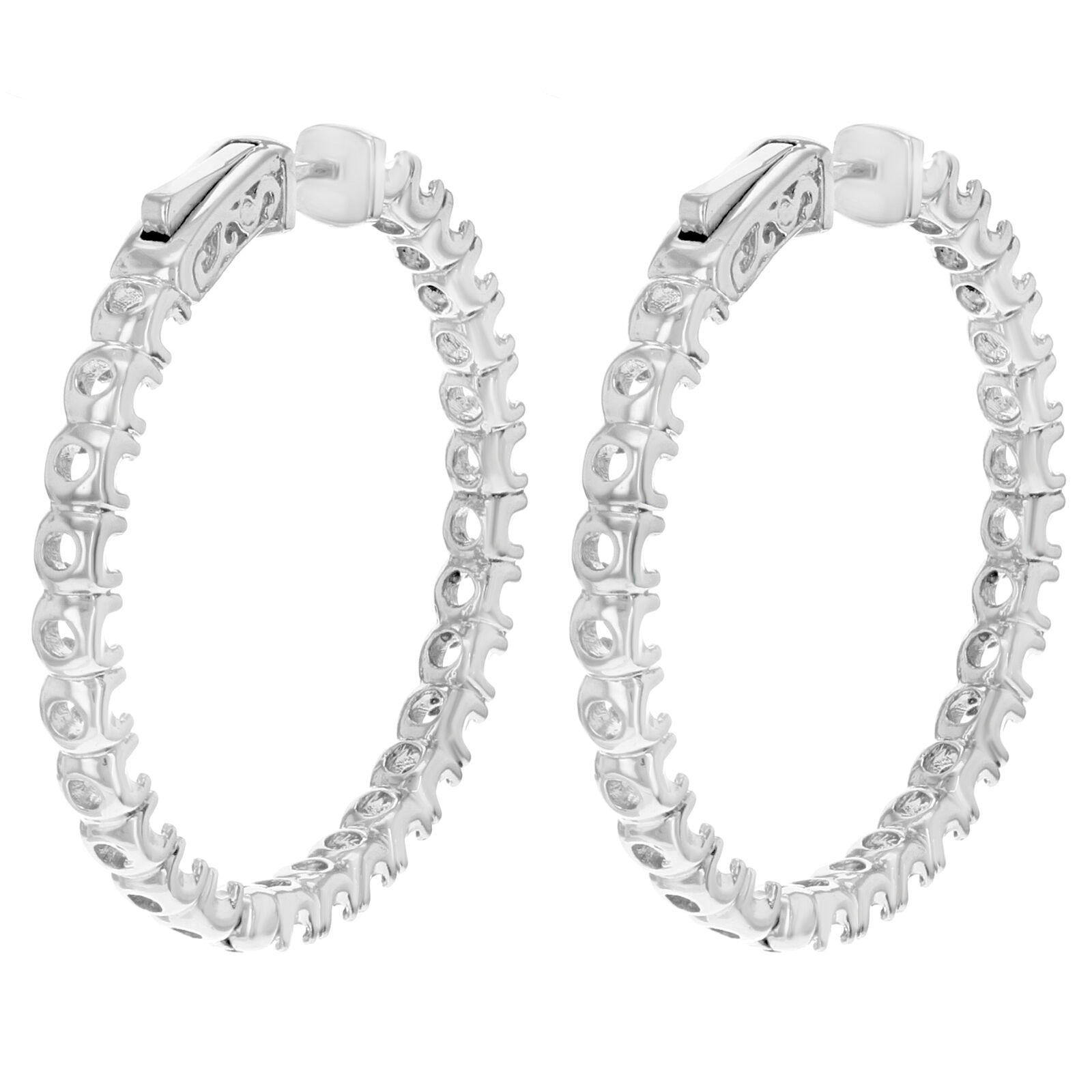 True Hoop Earrings Casting 14K White Gold