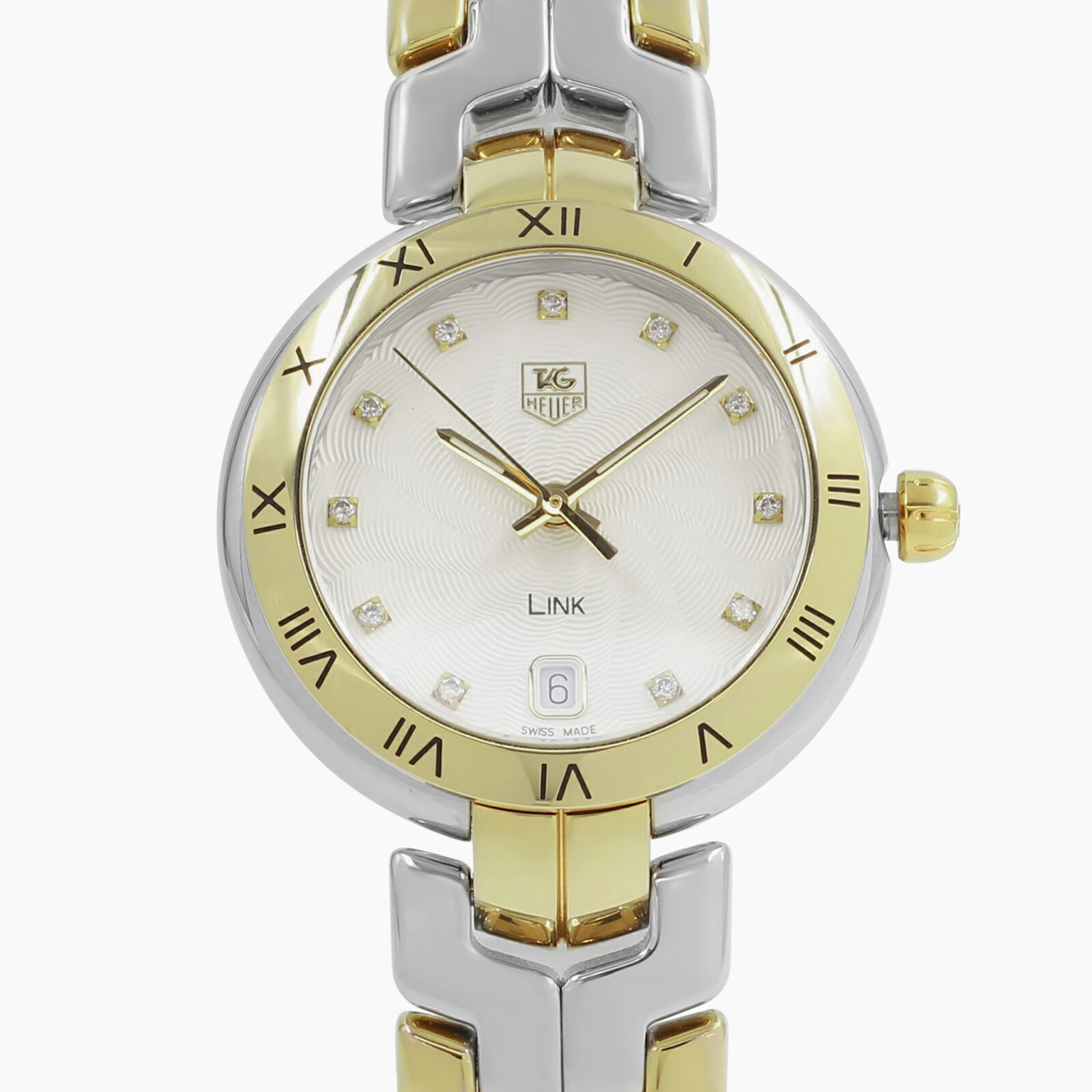 TAG Heuer Link Steel 18K Yellow Gold Silver Dial Quartz Watch WAT1350.BB0957