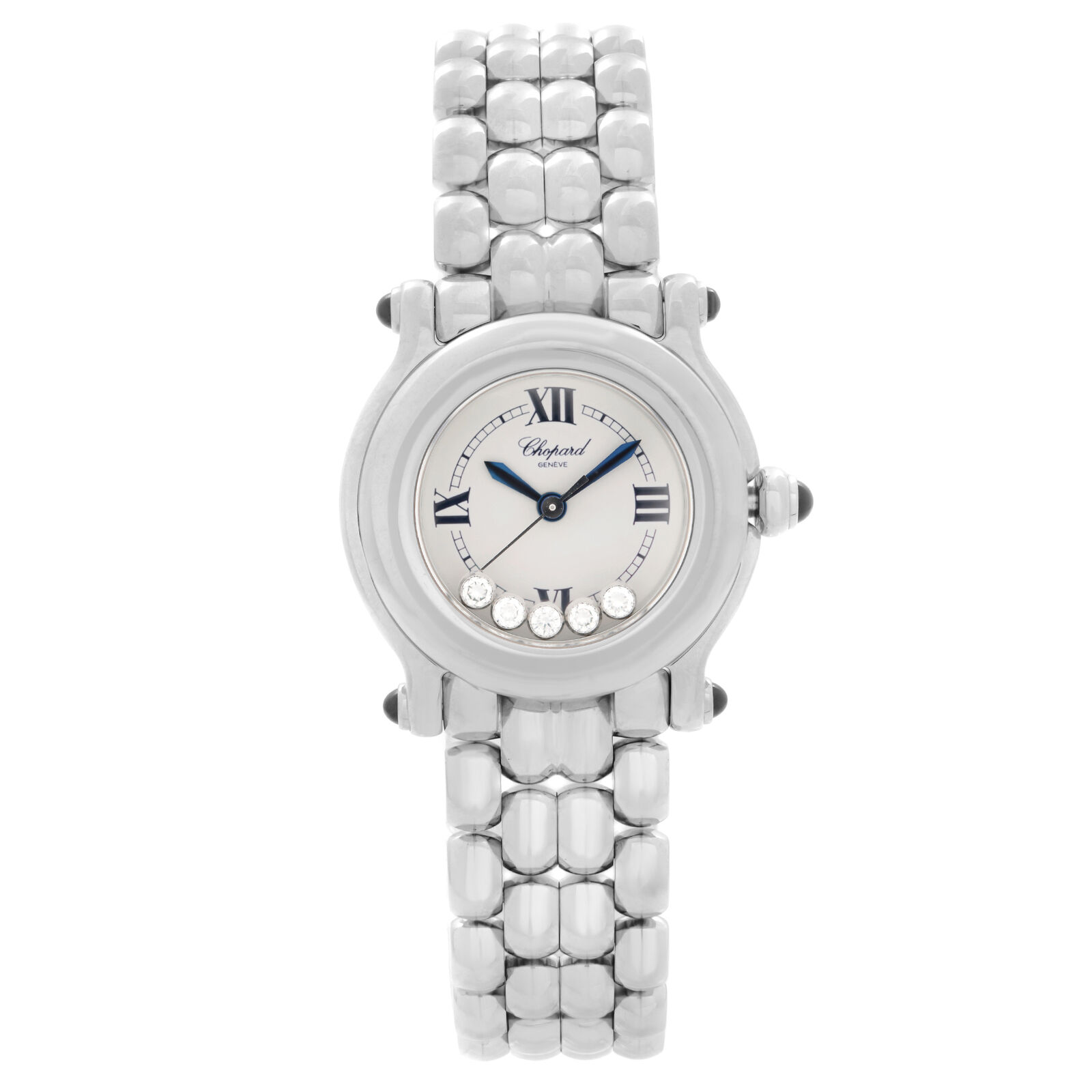 Chopard Happy Sport Diamond Steel White Dial Quartz Ladies Watch 27/8250-23