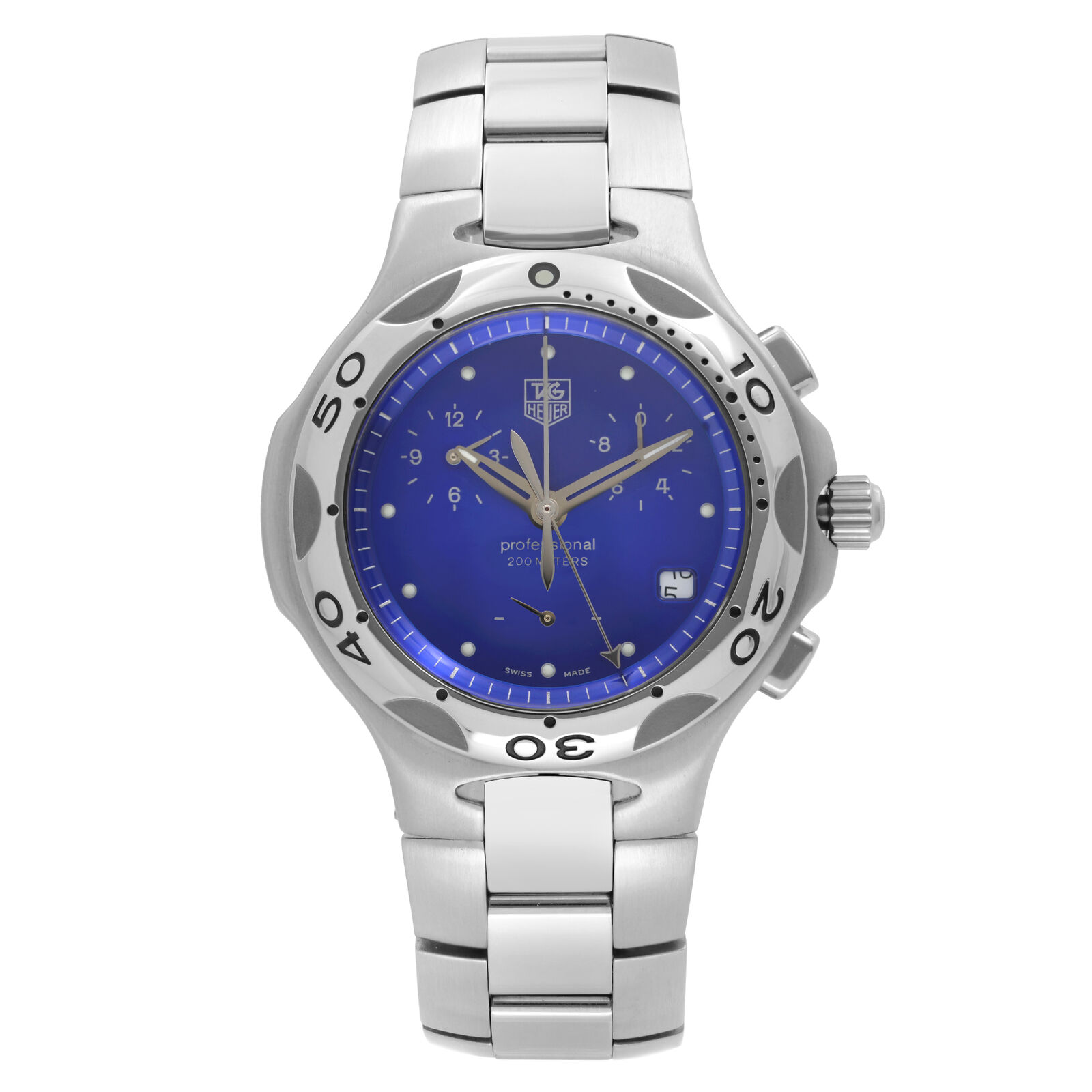 Tag Heuer Kirium Professional Steel Royal Blue Quartz Mens Watch CL1112.BA0701