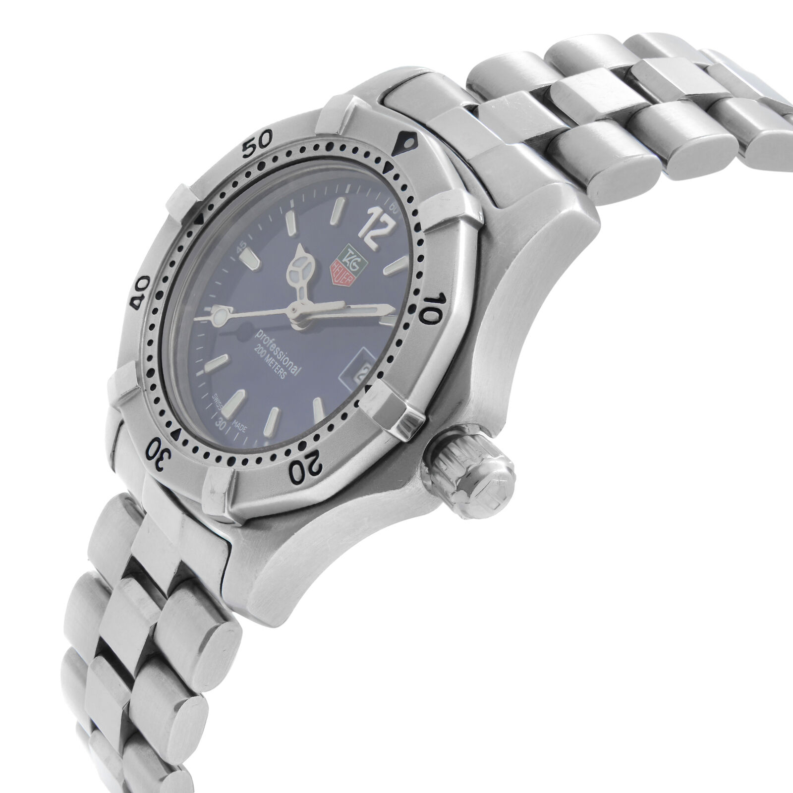 Tag Heuer Professional Stainless Steel Blue Dial Quartz Ladies