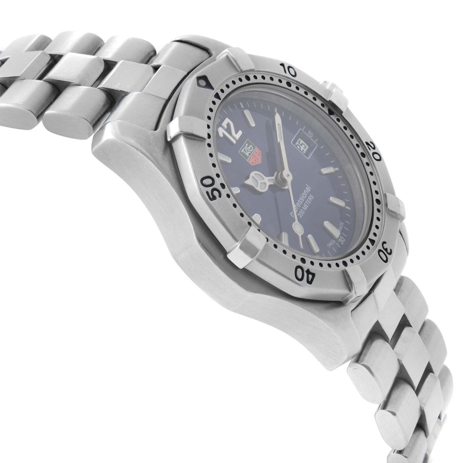 TAG HEUER ダイバーズウォッチ ステンレススチール Tag Heuer Professional Stainless Steel Blue Dial Quartz Ladies