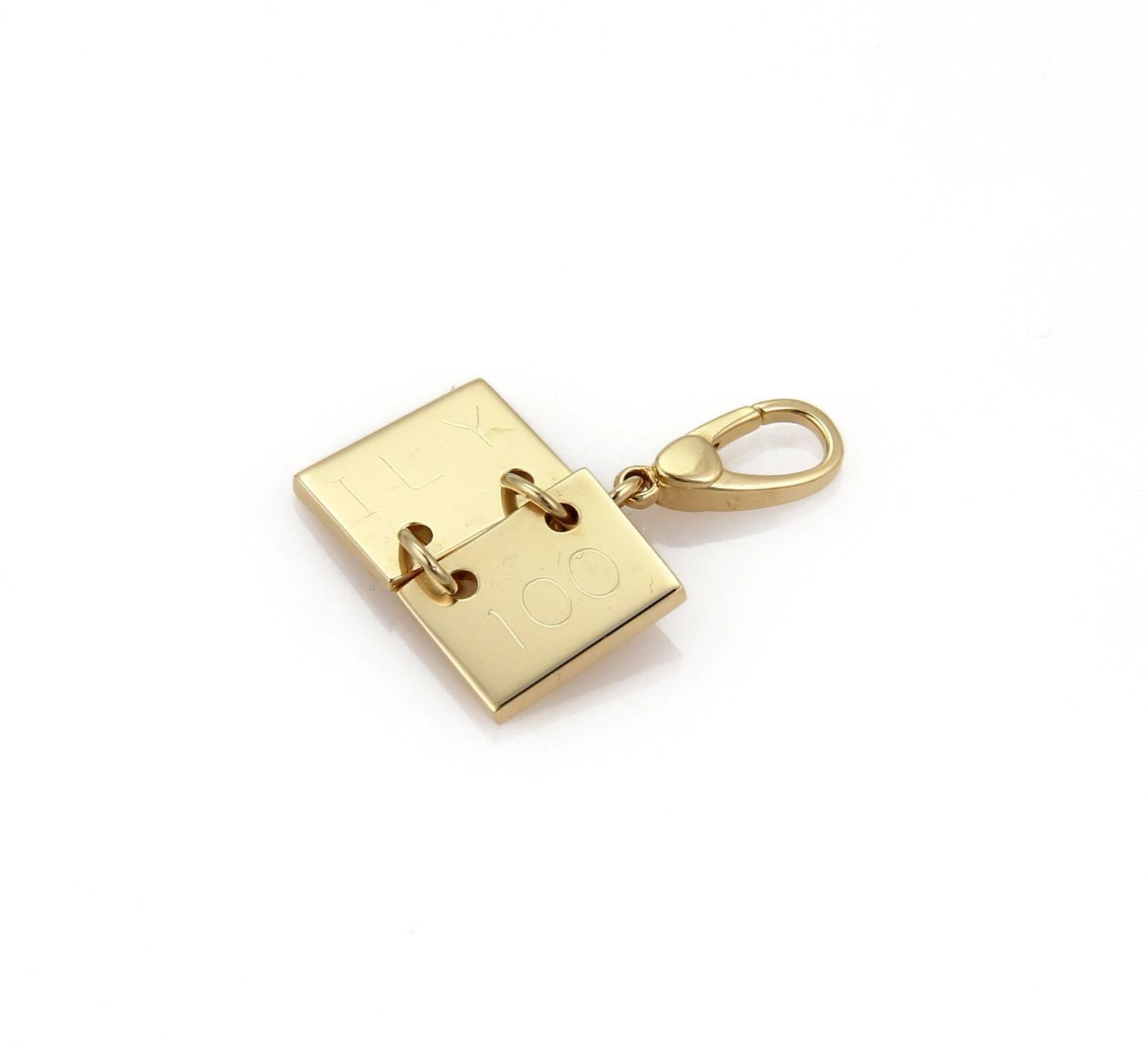 Bvlgari Bulgari Vintage 18k Yellow Gold 2 Page Charm Pendant