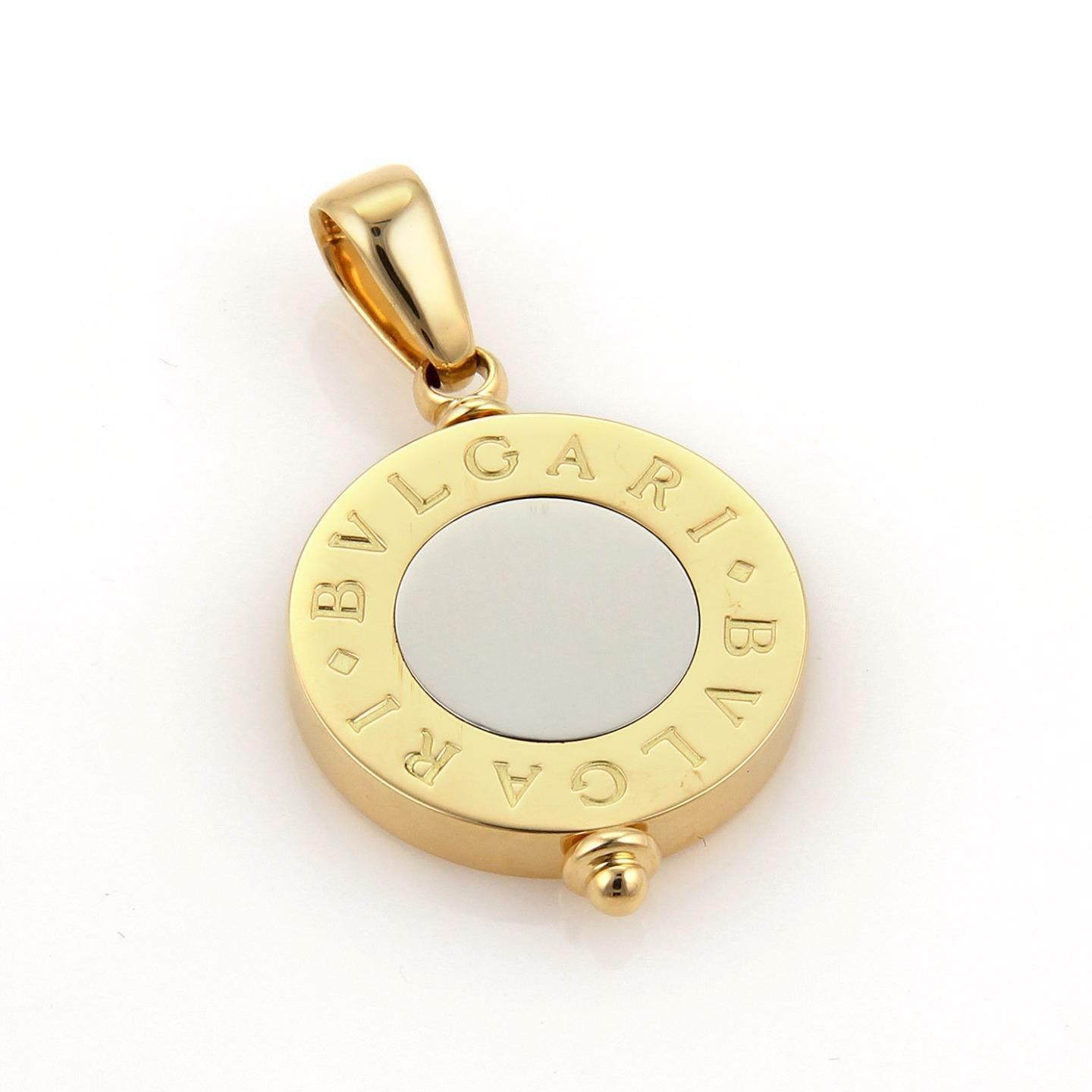 Bulgari Bvlgari 18k Two Tone 18k  Steel Signature Circle Pendant