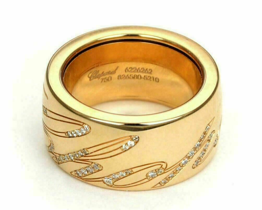 Chopard Signature Diamond Chopardissimo 18k Pink Gold Ring w/Cert.