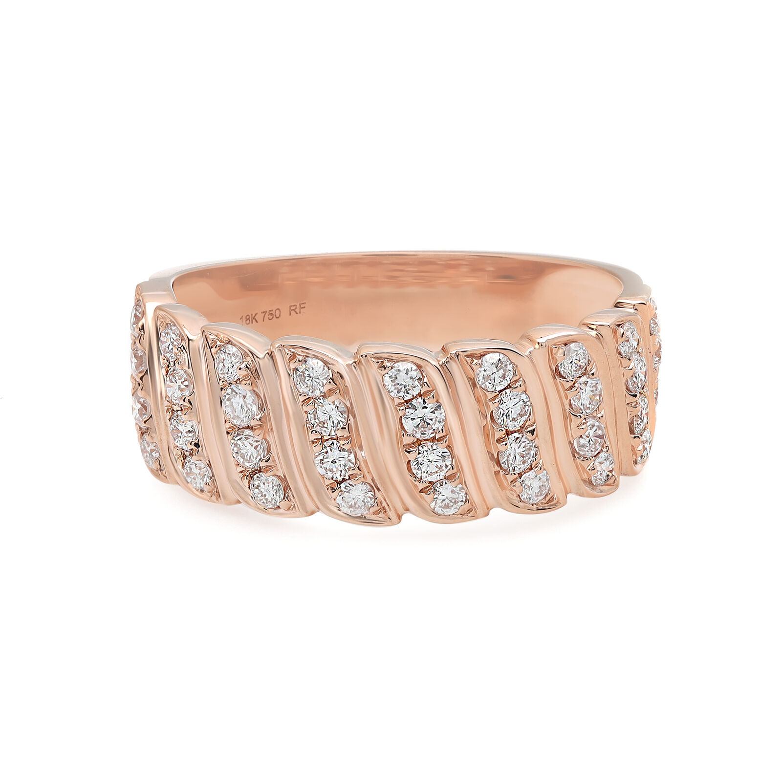 True 0.52Cttw Round Cut Diamond Band Ring