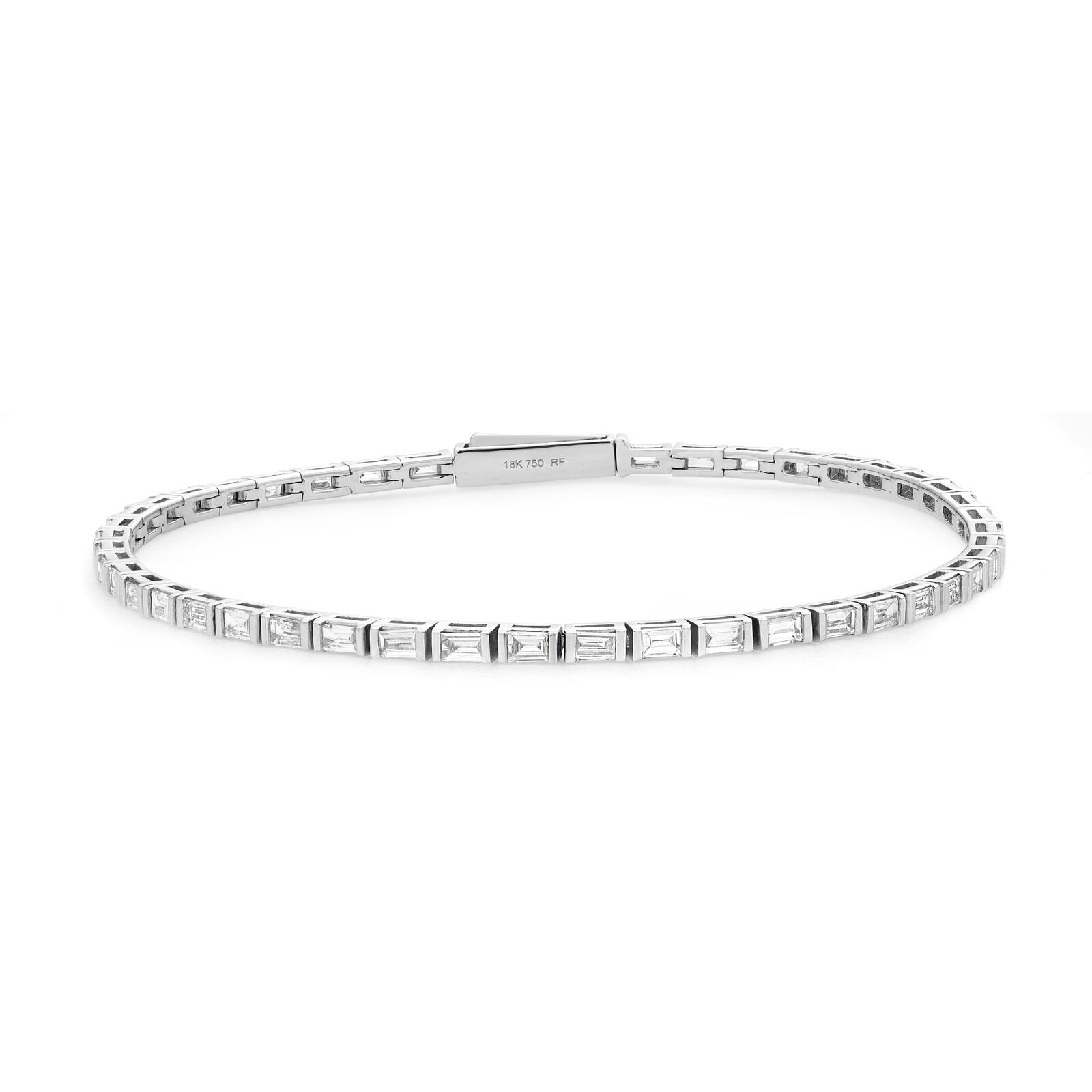True 2.35Cttw Baguette Cut Diamond Tennis Bracelet