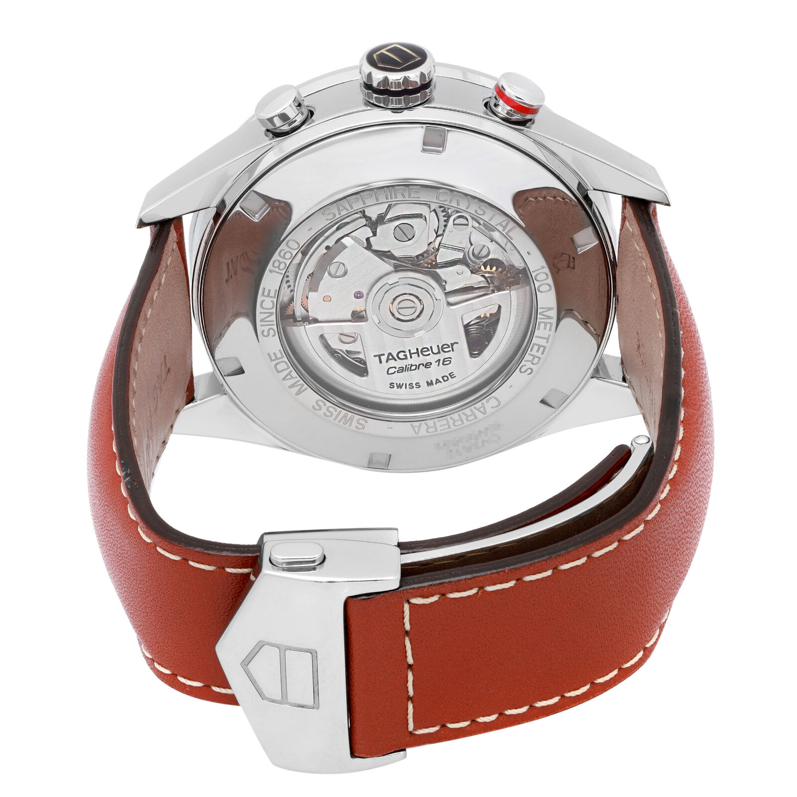 TAG Heuer Carrera 43mm Day-Date Steel Brown Dial Automatic Mens Watch CV2A12