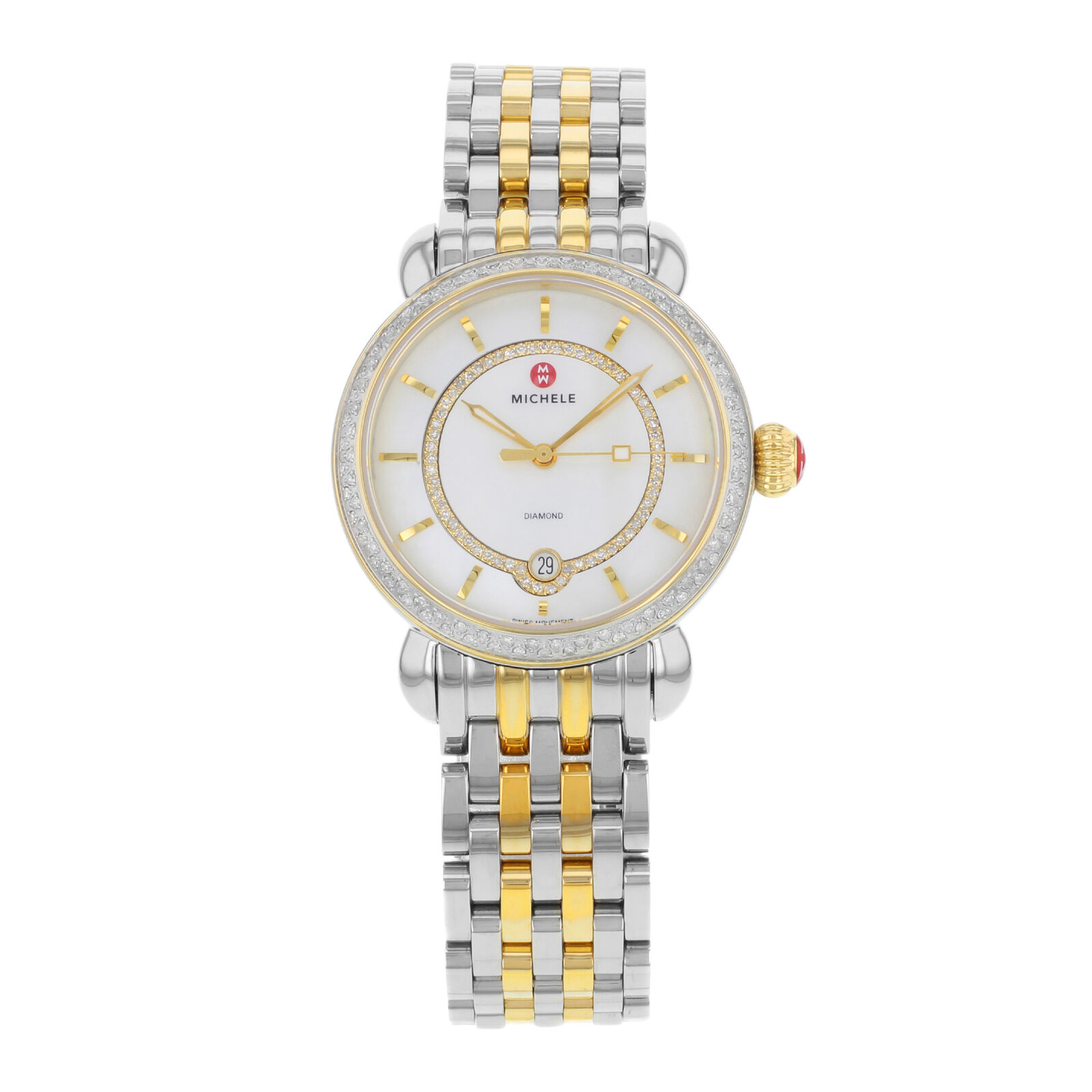 Michele Elegance CSX 36mm Steel Diamond 0.75ct Quartz Ladies Watch