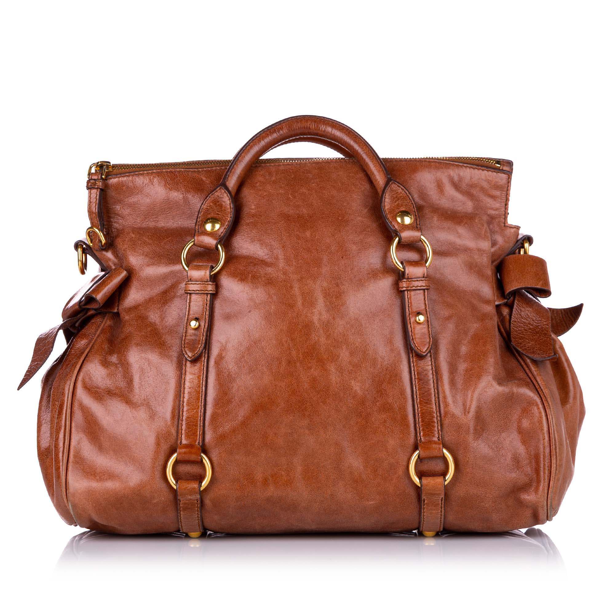 Vitello Lux Bow Satchel