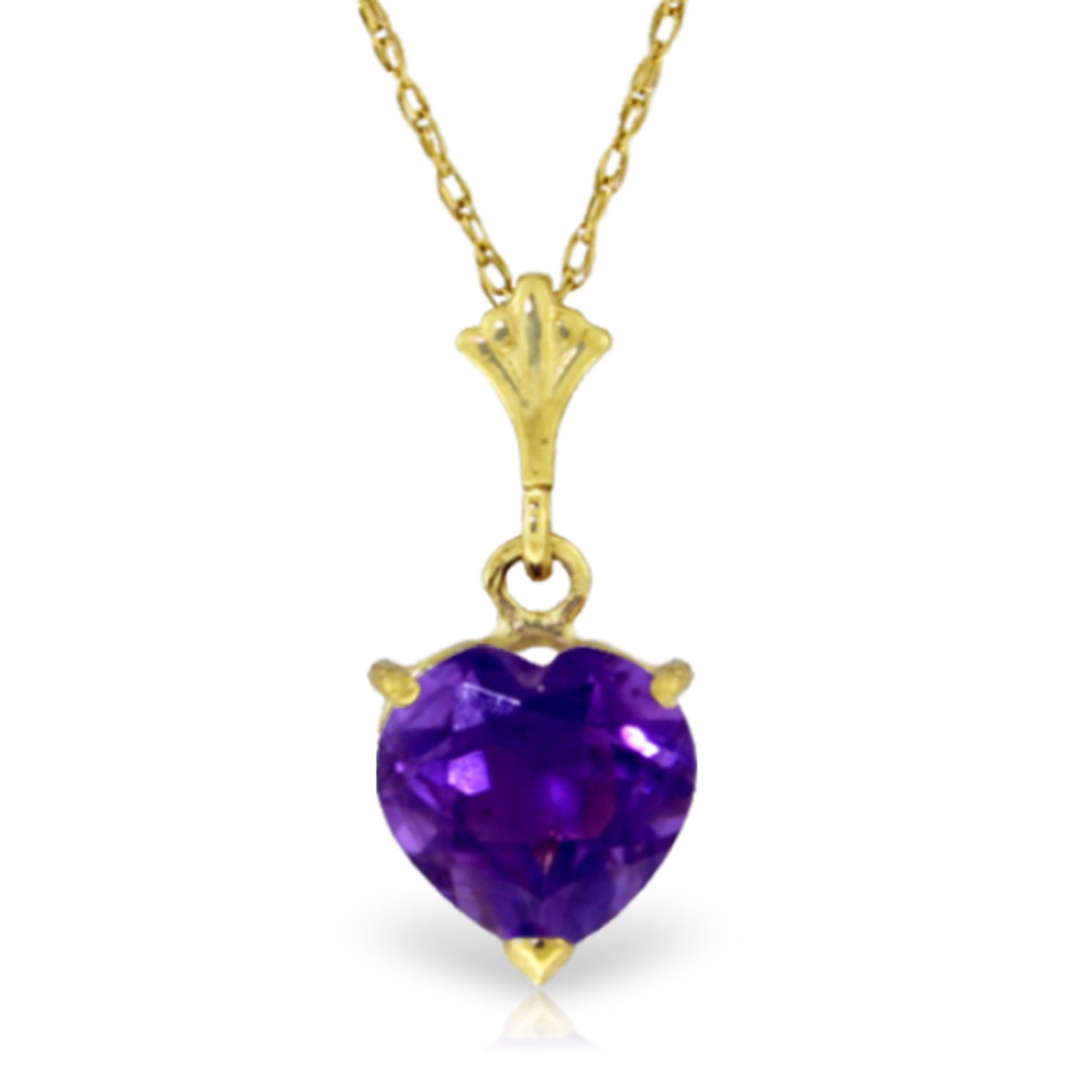 1.15 CTW 14K Solid Gold It's A Date Amethyst Necklace