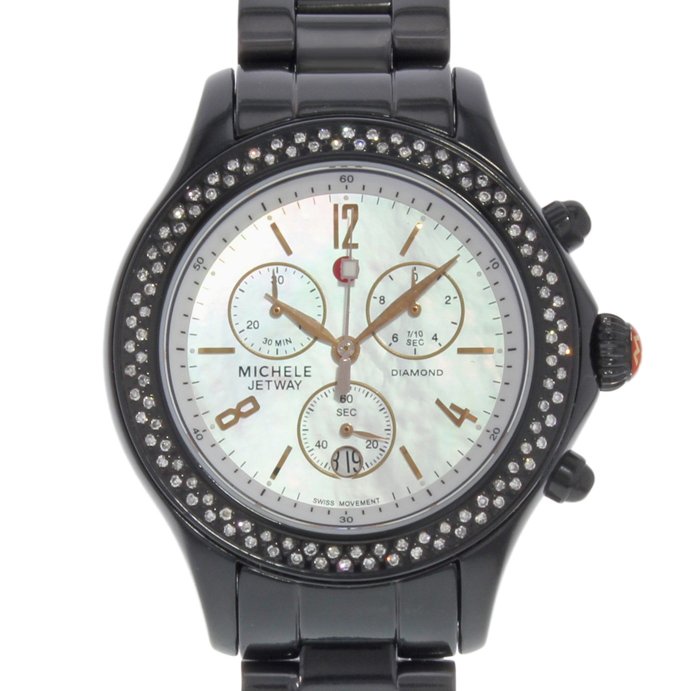 Michele Jetway 40mm Womens Watch 