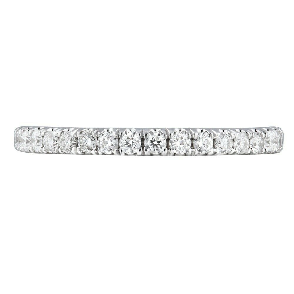 True 18K White Gold 0.32cts Genuine Diamond Pave Ladies Ring Size 6.5