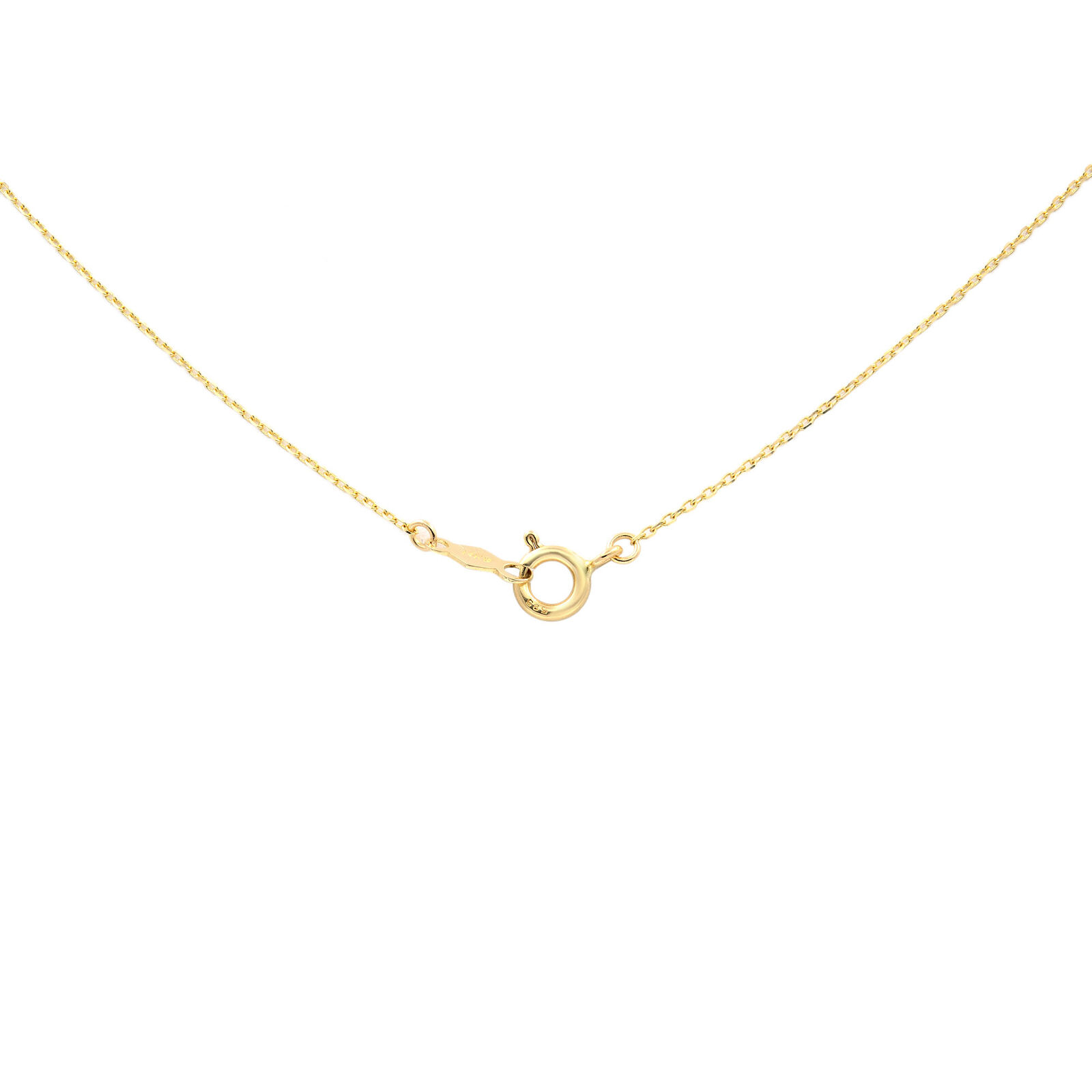 True Yellow Gold 'L' Letter Pendant Necklace With Chain