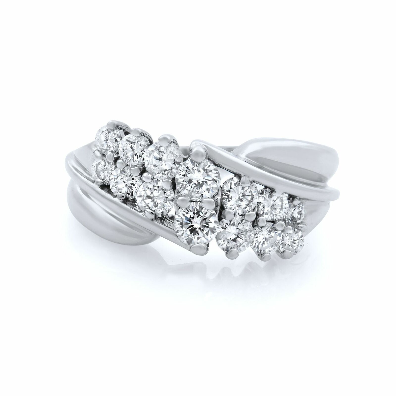 True 14K White Gold Diamond Ring 1.00ct Size 5.75