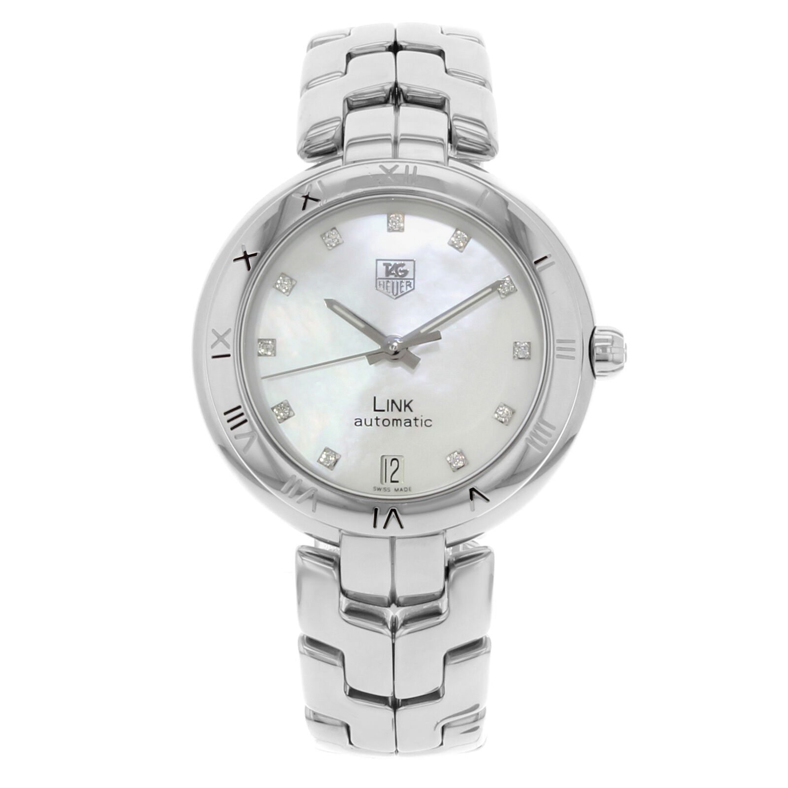 TAG Heuer Link MOP Dial Diamonds Steel Automatic Ladies Watch WAT2315.BA0956