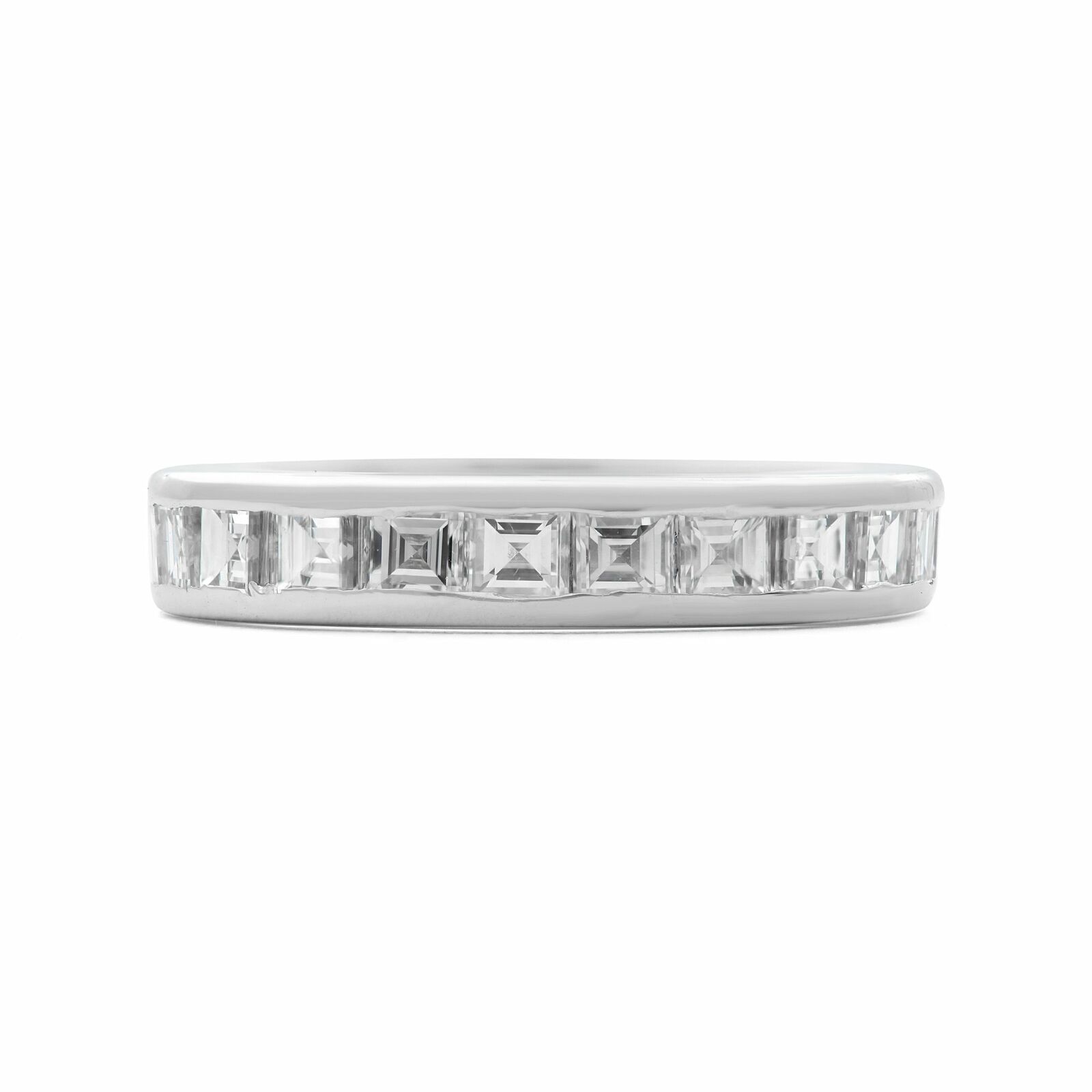 True 14K White Gold Channel Square 1.25cttw Diamond Eternity Band Sz6
