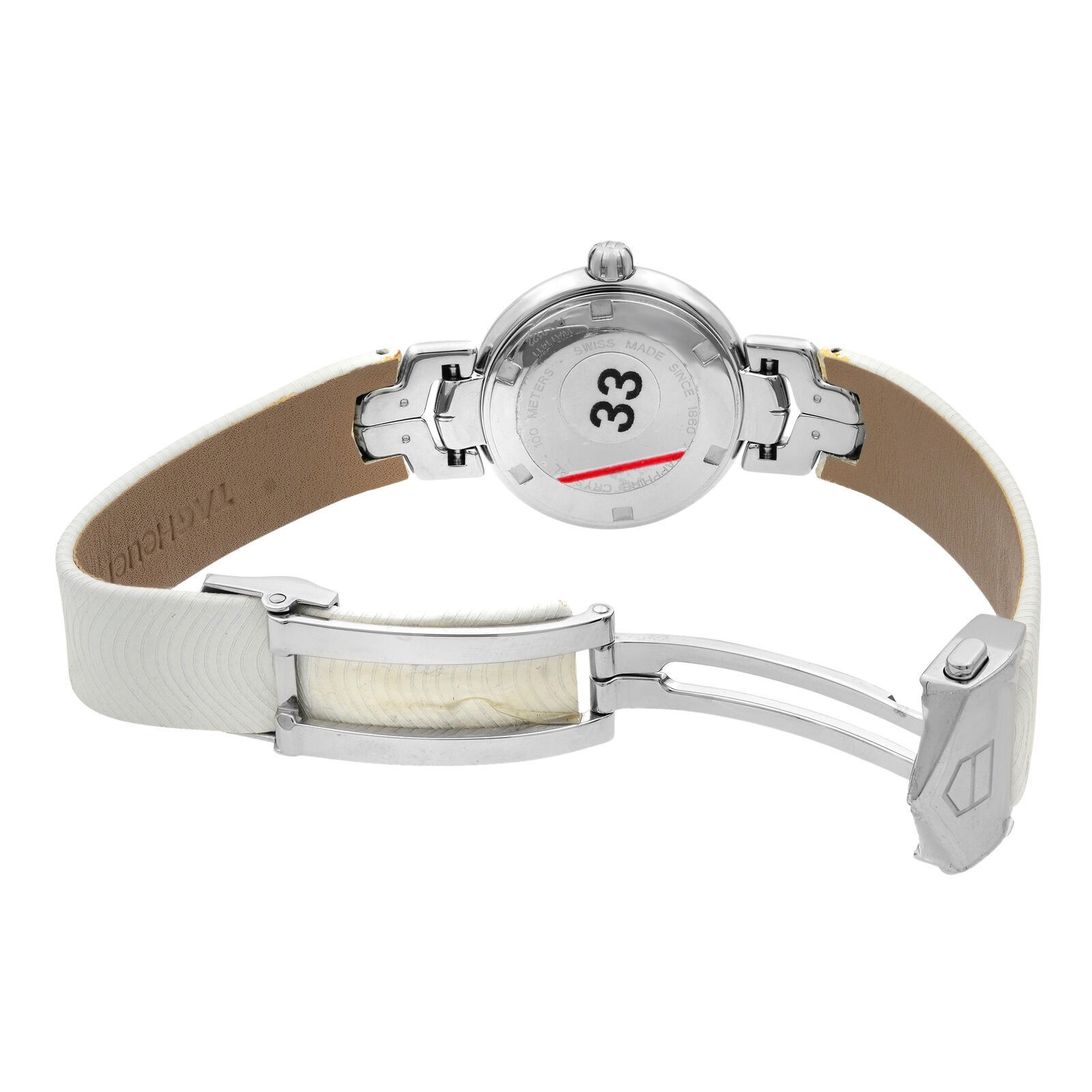 TAG Heuer Link Silver Dial Date Steel Leather Quartz Ladies Watch