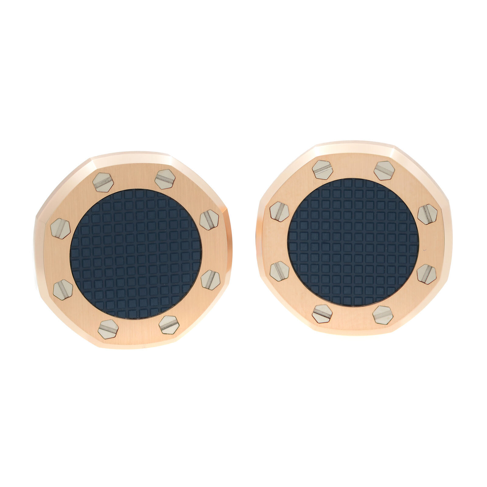 True Royal Oak 18K Rose Gold Mens Cufflinks BM0740.ORO.US.NBLEU7546