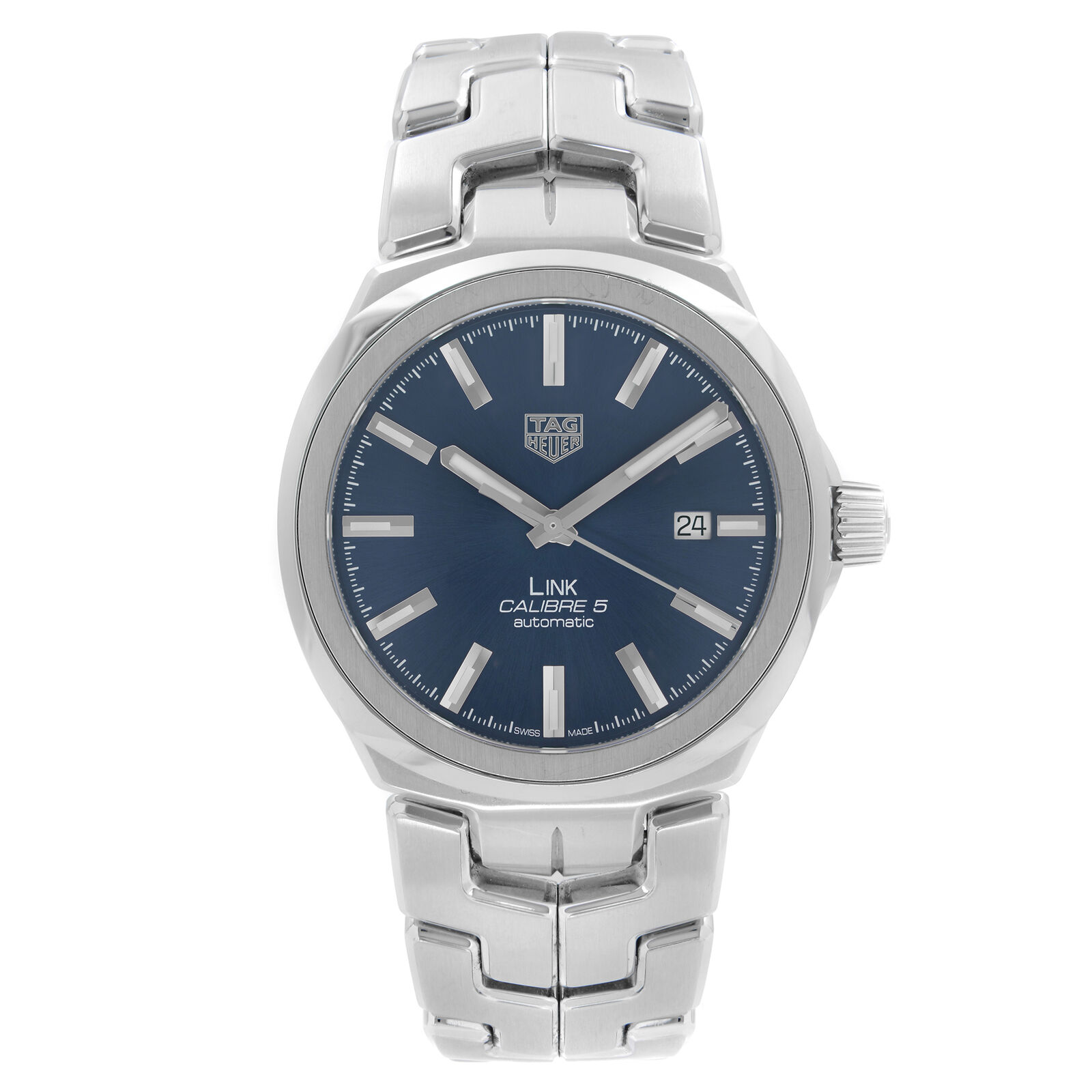 Tag Heuer Link Stainless Steel Blue Dial Automatic Mens Watch WBC2112.BA0603