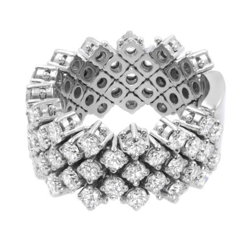 True Natural Diamond Flexible Ring 18k White Gold