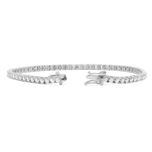 True Prong Set Diamond Tennis Bracelet 14K White Gold 3.12Cttw 7 Inches