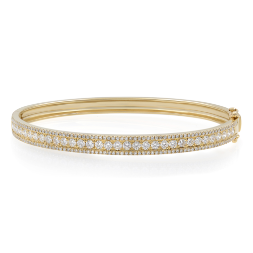 True Round Cut Diamond Bangle Bracelet