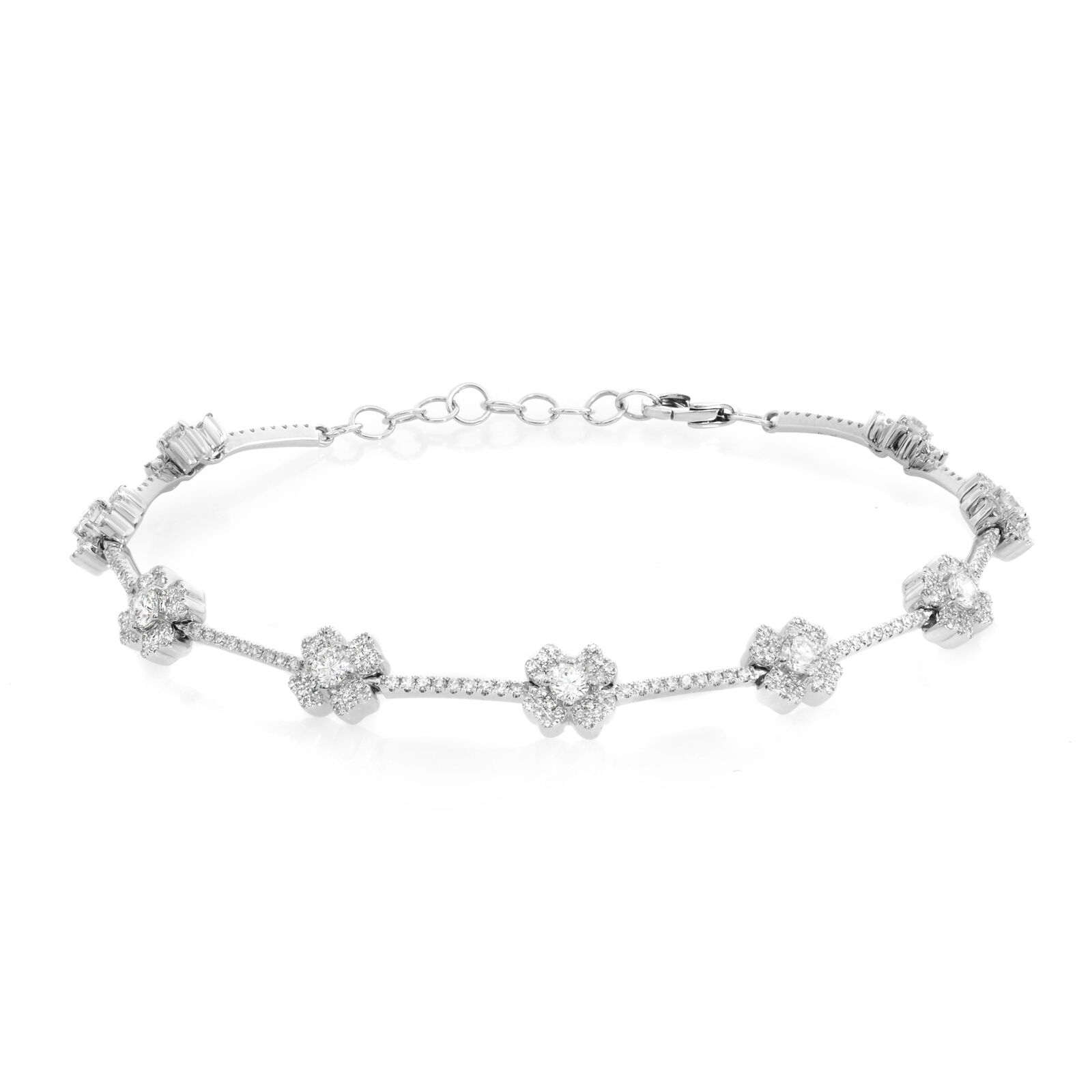 True Diamond Flower Bracelet