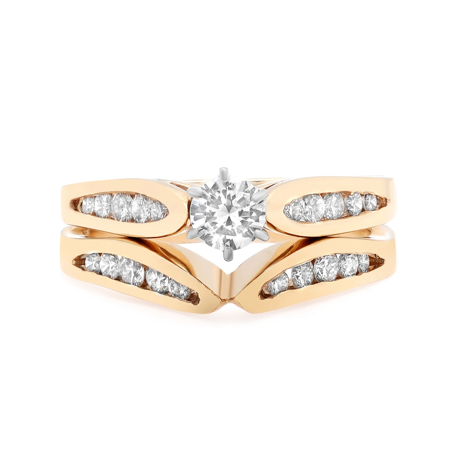 True 0.27Cttw Round Cut Diamond Bridal Ring