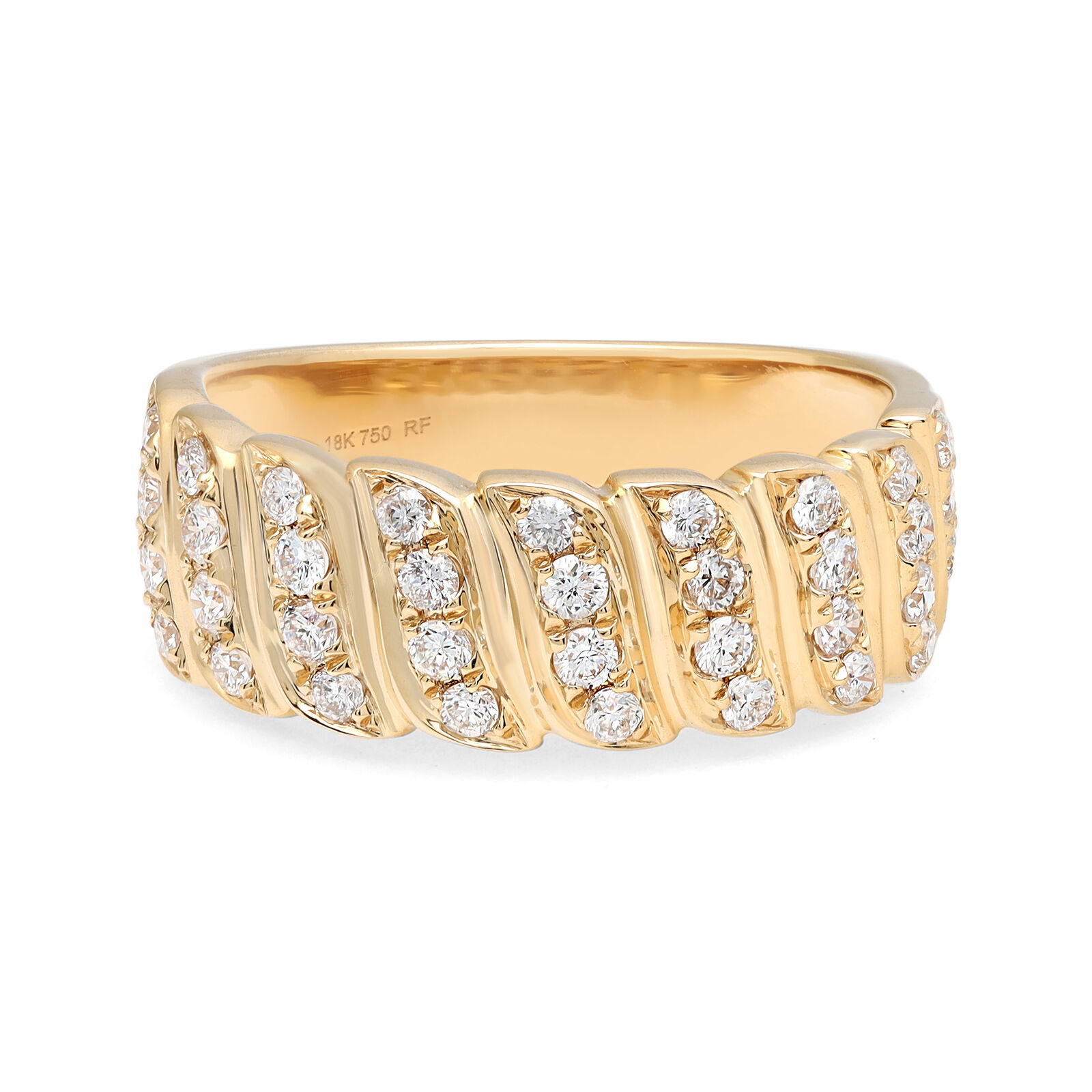 True 0.52Cttw Round Cut Diamond Band Ring