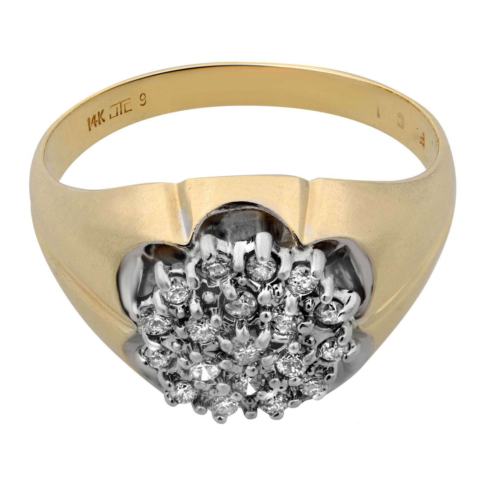 True 0.50Cttw Diamond Ladies Ring 14K Yellow Gold Size 8