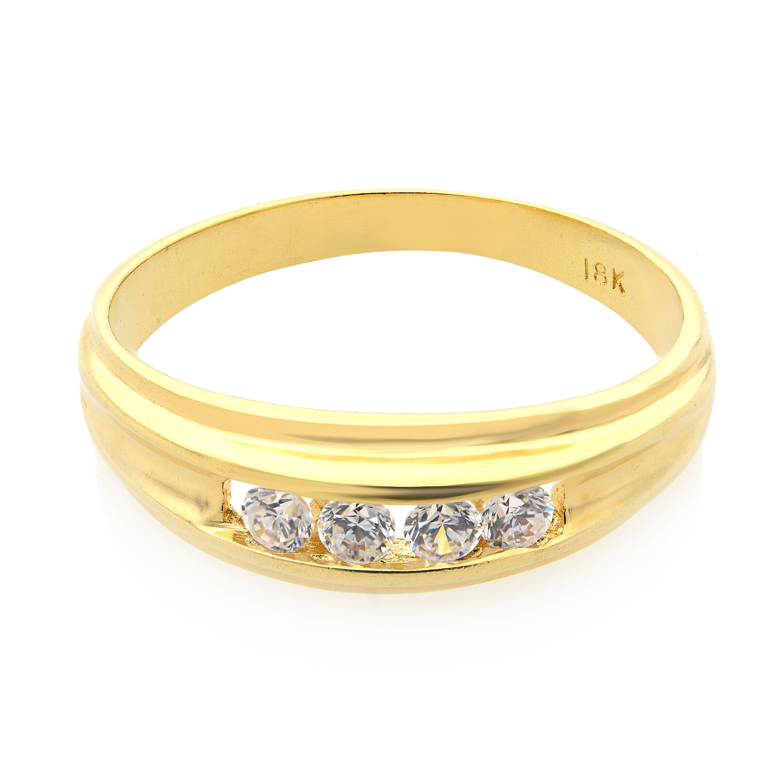 True 0.25Cttw Diamond Band Ring 18K Yellow Gold Size 9.5