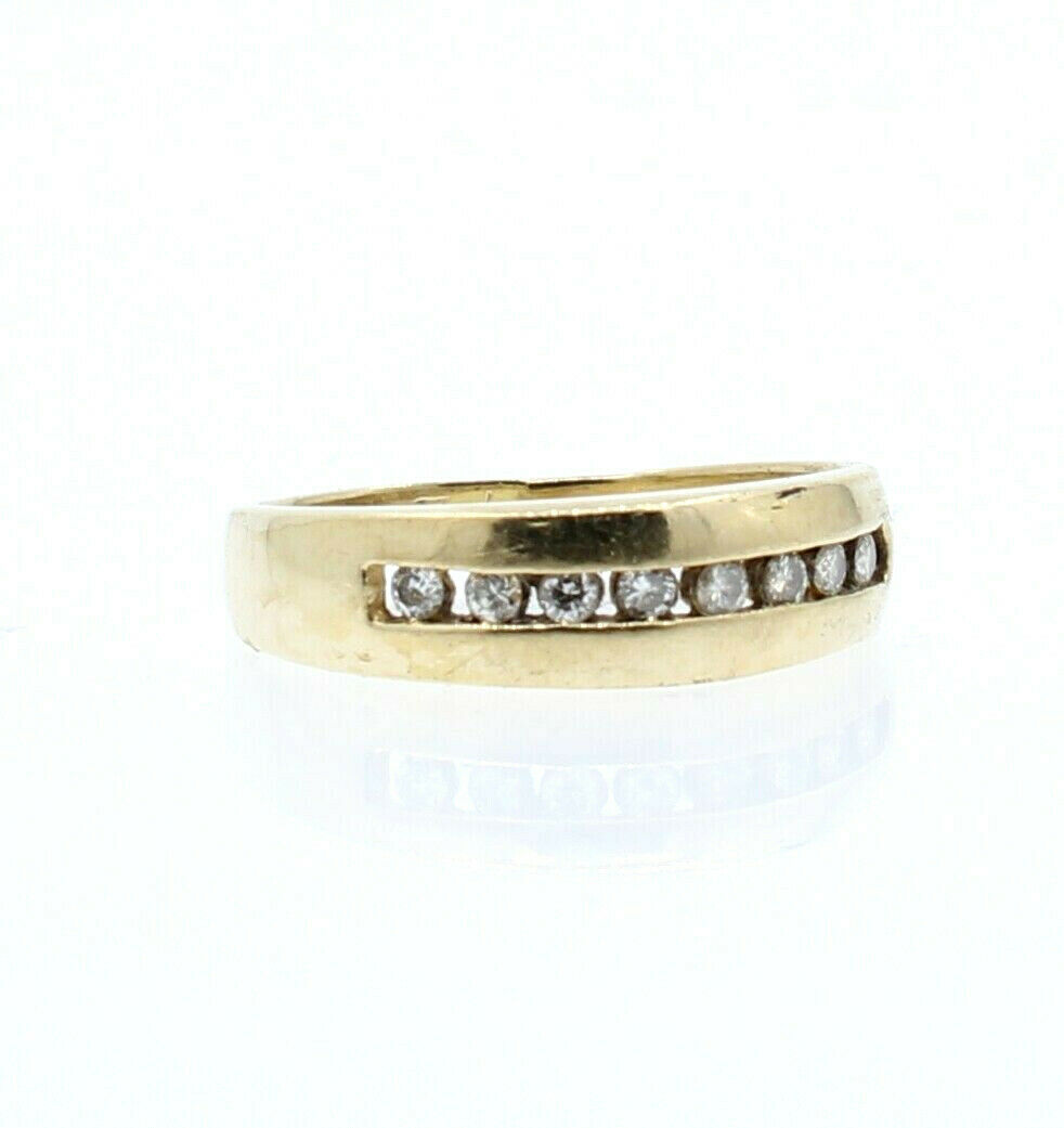 Fine Estate 14k Yellow gold .40ct Diamond Men's Ring Band Size 8.5