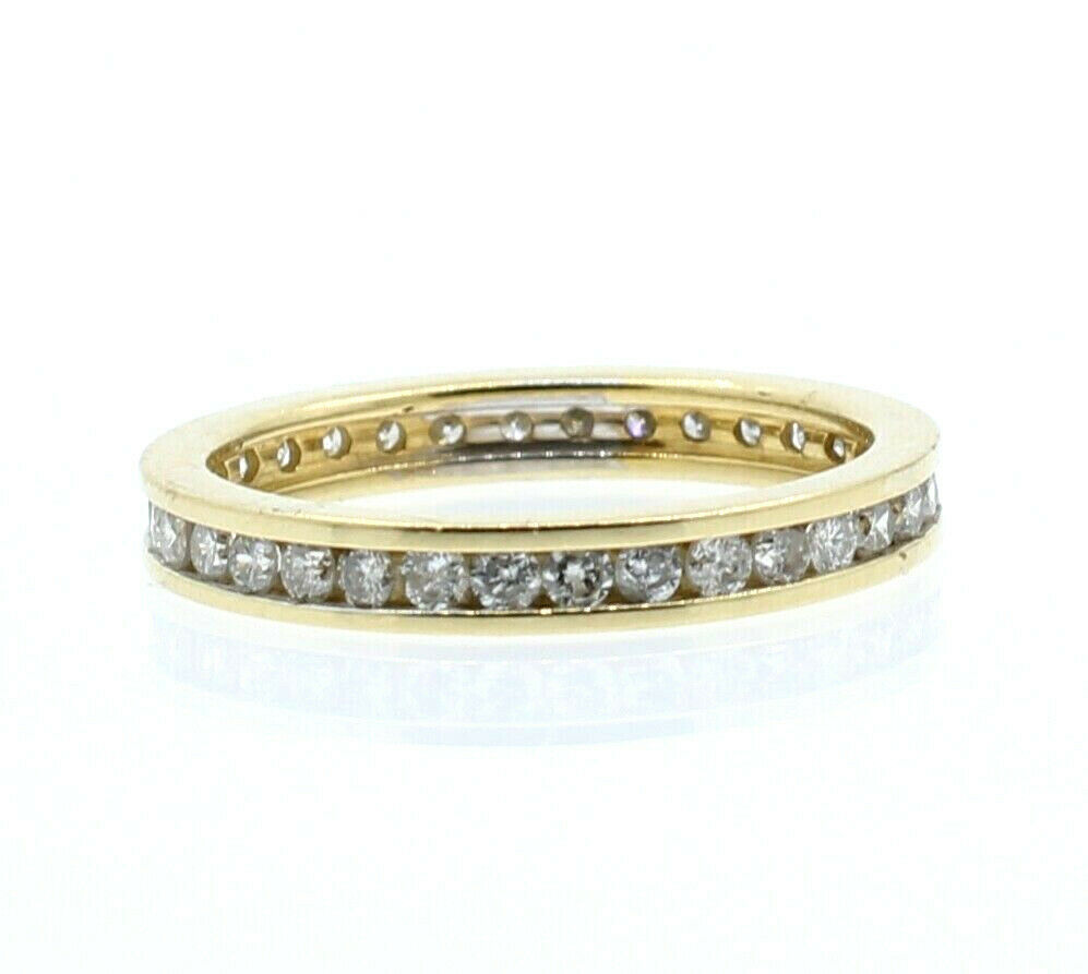14k Yellow Gold 1.4ct Diamond Eternity Men's Ring Band Size 8.5