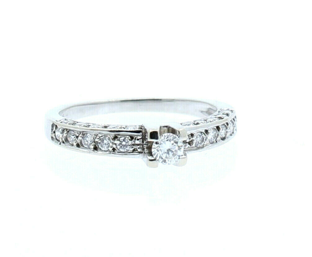 18k White Gold .75ct Diamonds  Ladies Ring Size 6