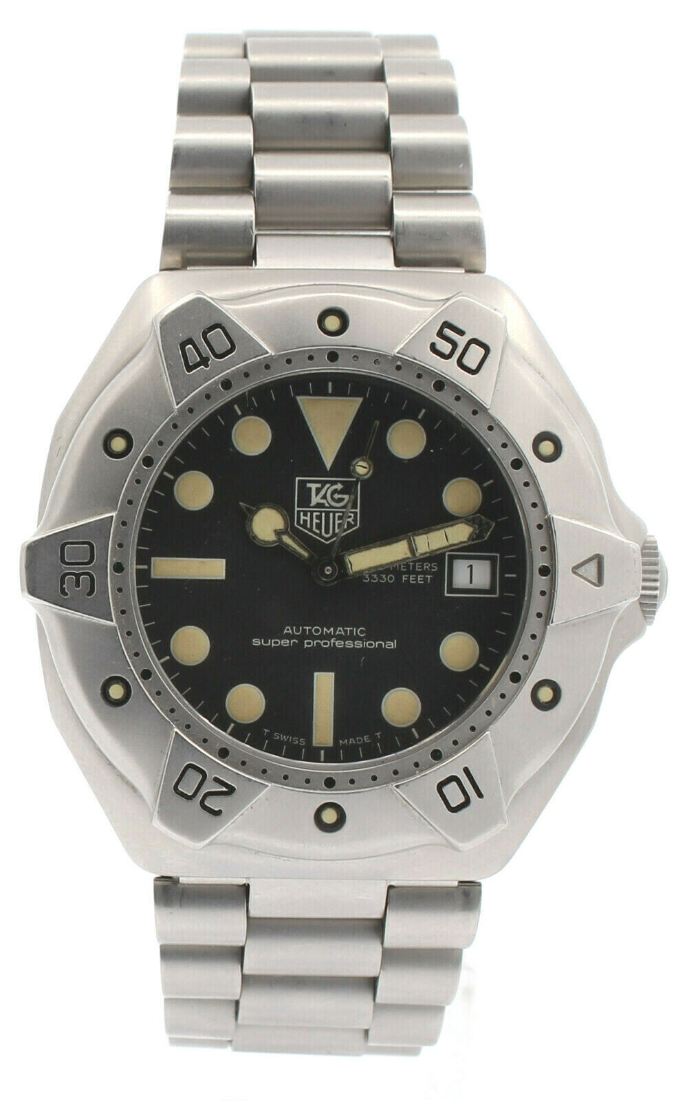 TAG Heuer WS2110-2 Super Professional Diver 1000M Black Dial 42mm Steel Watch