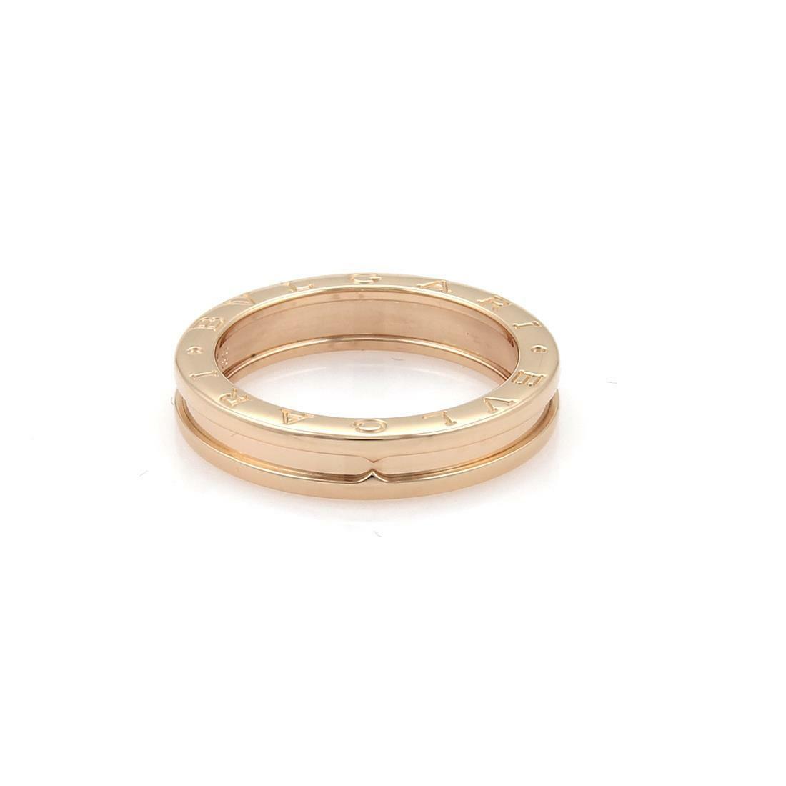 Bvlgari Bulgari B Zero-1 18k Rose Gold 5mm Wide Band Ring Size 50-US 5.5
