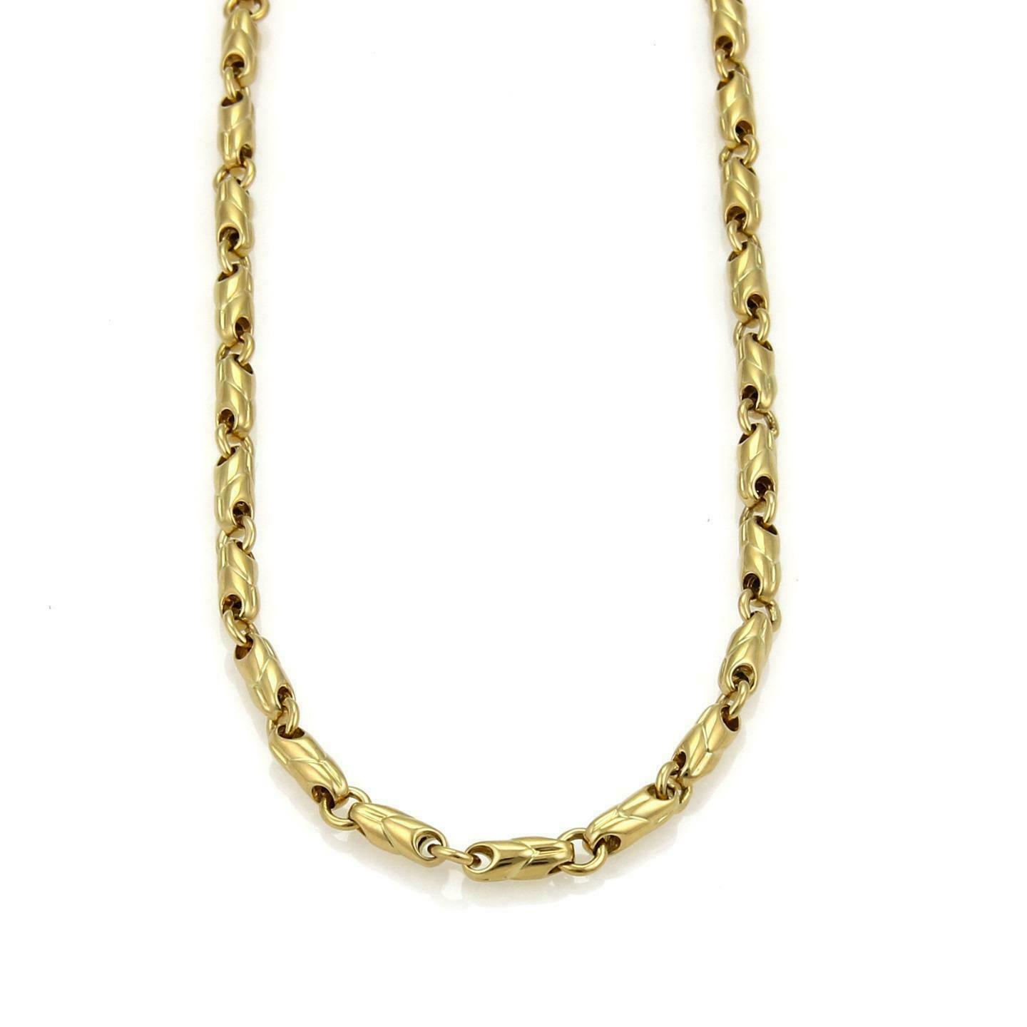 Bvlgari Bulgari 18k Yellow Gold 3.5mm Fancy Link Chain Necklace​