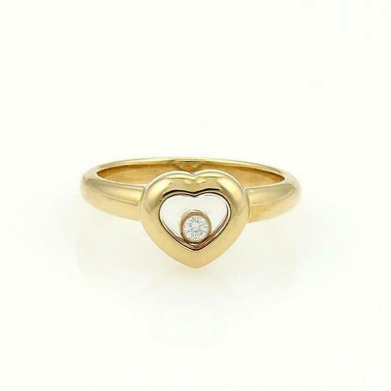 Chopard Happy Diamond 18k Yellow Gold Heart Ring Size