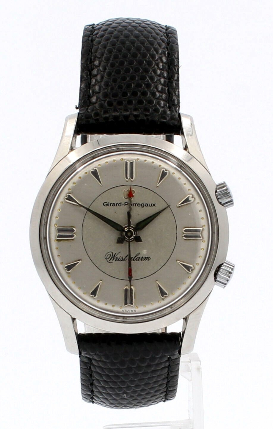 Vintage Girard Perregaux ALARM Stainless Steel Hand Winding 34mm Watch
