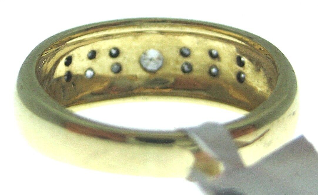 14K YELLOW GOLD DIAMOND MENS RING SIZE 7.25