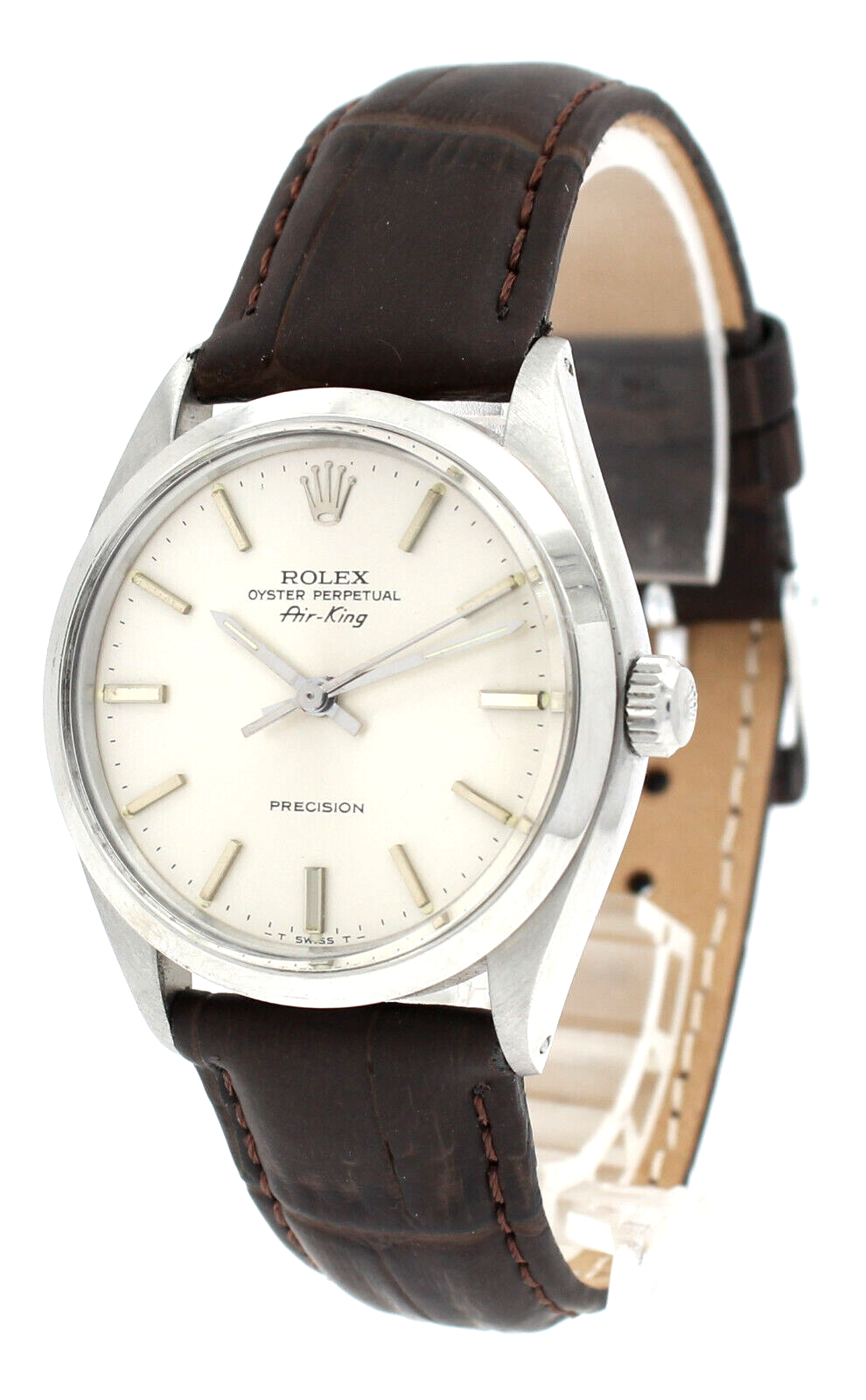 Mens VINTAGE Rolex Oyster Perpetual AIR-KING Steel Silver Dial   Watch