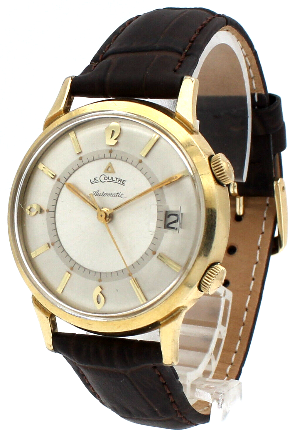 JAEGER LECOULTRE 10K Gold Filled Memovox Alarm Auto Date 38mm