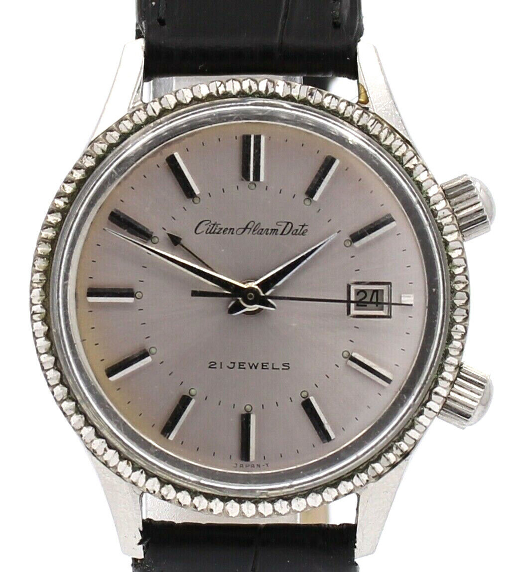 C*6様 Citizen Alarm Vintage Date Parawate Vintage 1960'S CITIZEN PARAWATER Alarm Date Steel 38mm Men's Watch