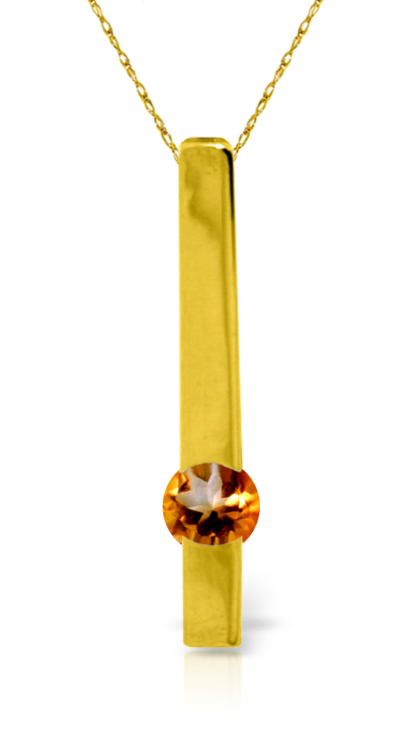 0.25 CTW 14K Solid Gold Necklace Naturalcitrine