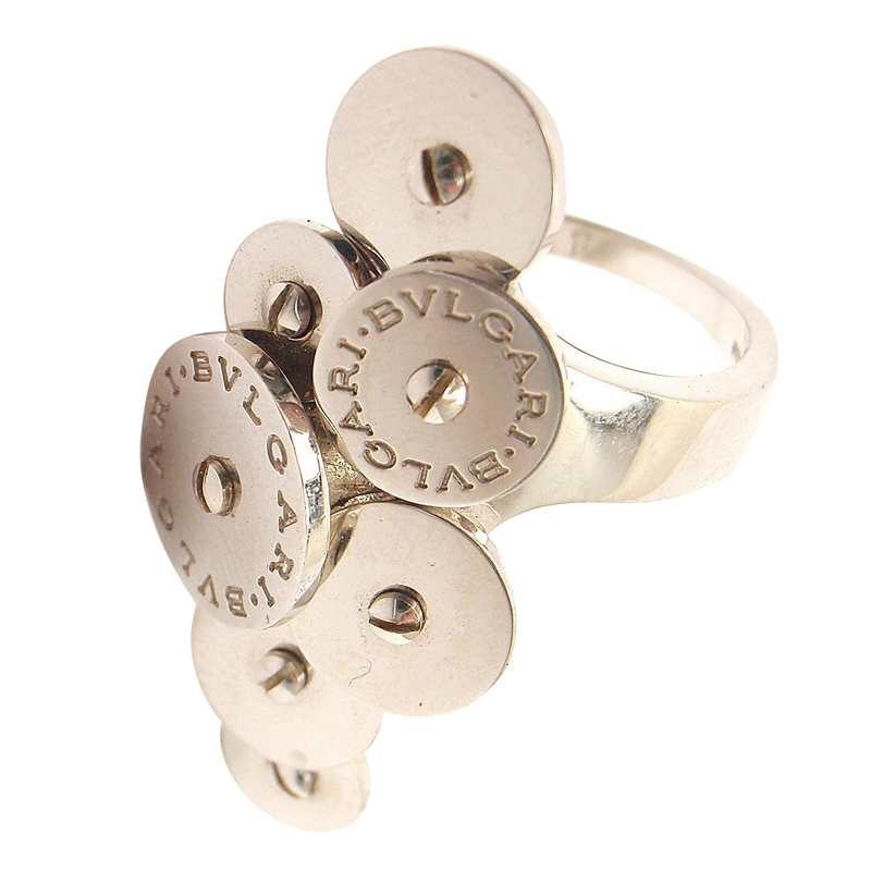 Bulgari Bvlgari 18K White Gold Discs Cicladi Ring